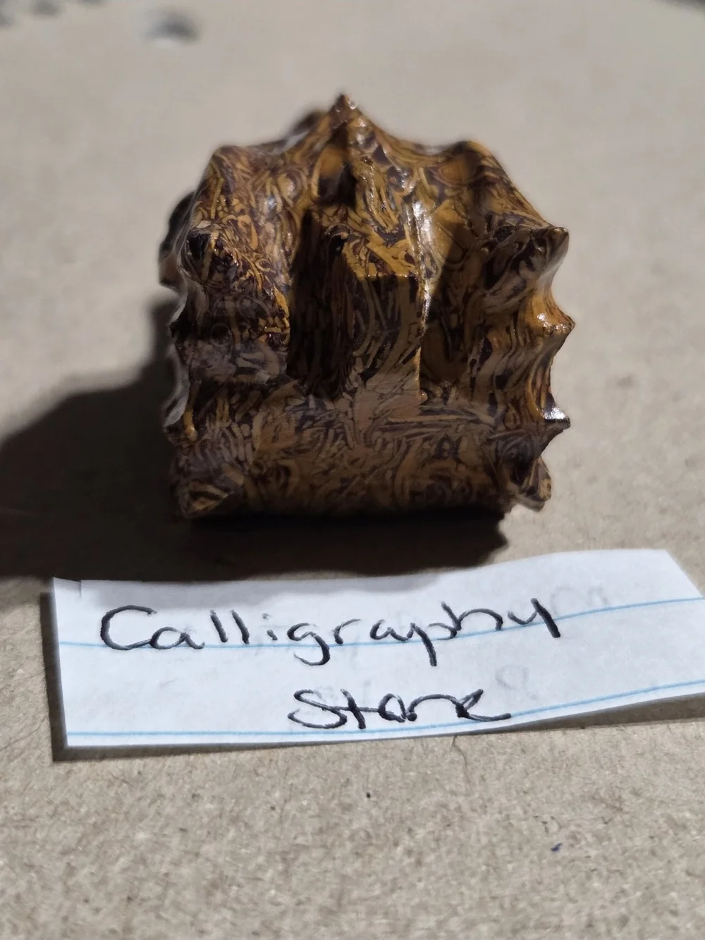 Detailed Calligraphy Stone/Miriam Jasper Crystal Carved Dragon Head Stone